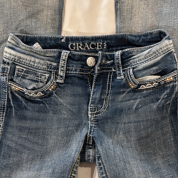 Girls Boot Cut Grace Jeans 7 - Picture 4 of 7